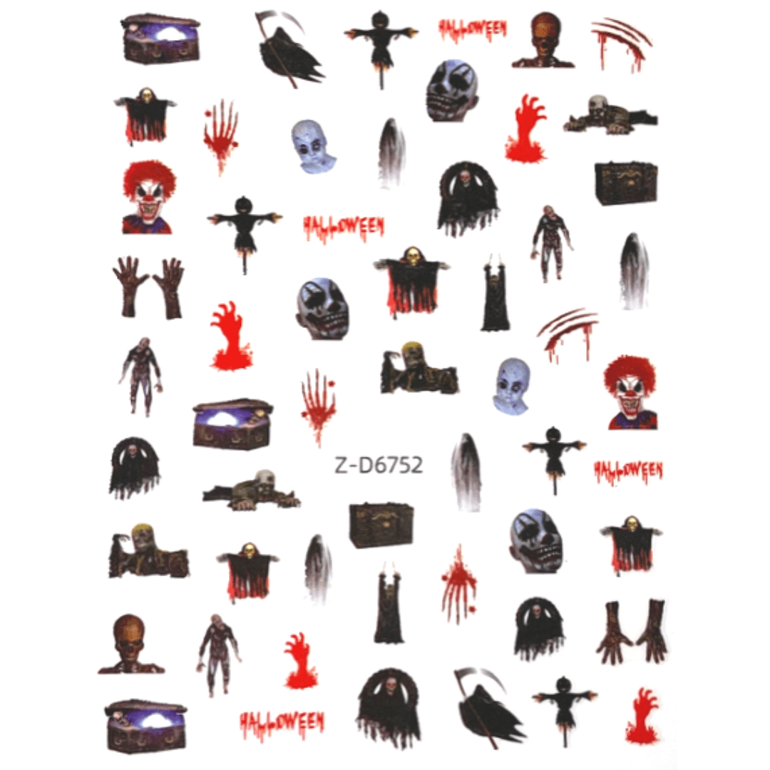 JNBS Nail Sticker Halloween Zombies