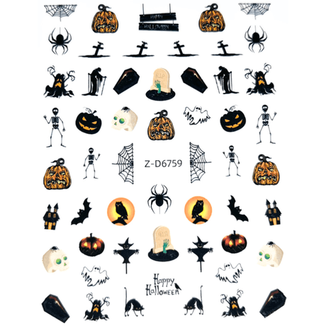 JNBS Nail Sticker Halloween Pumpkin
