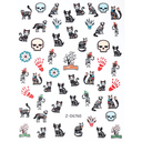 JNBS Nail Sticker Halloween Skeleton