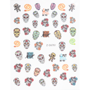 JNBS Nail Sticker Halloween Skeleton