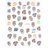 JNBS Nail Sticker Halloween Skeleton