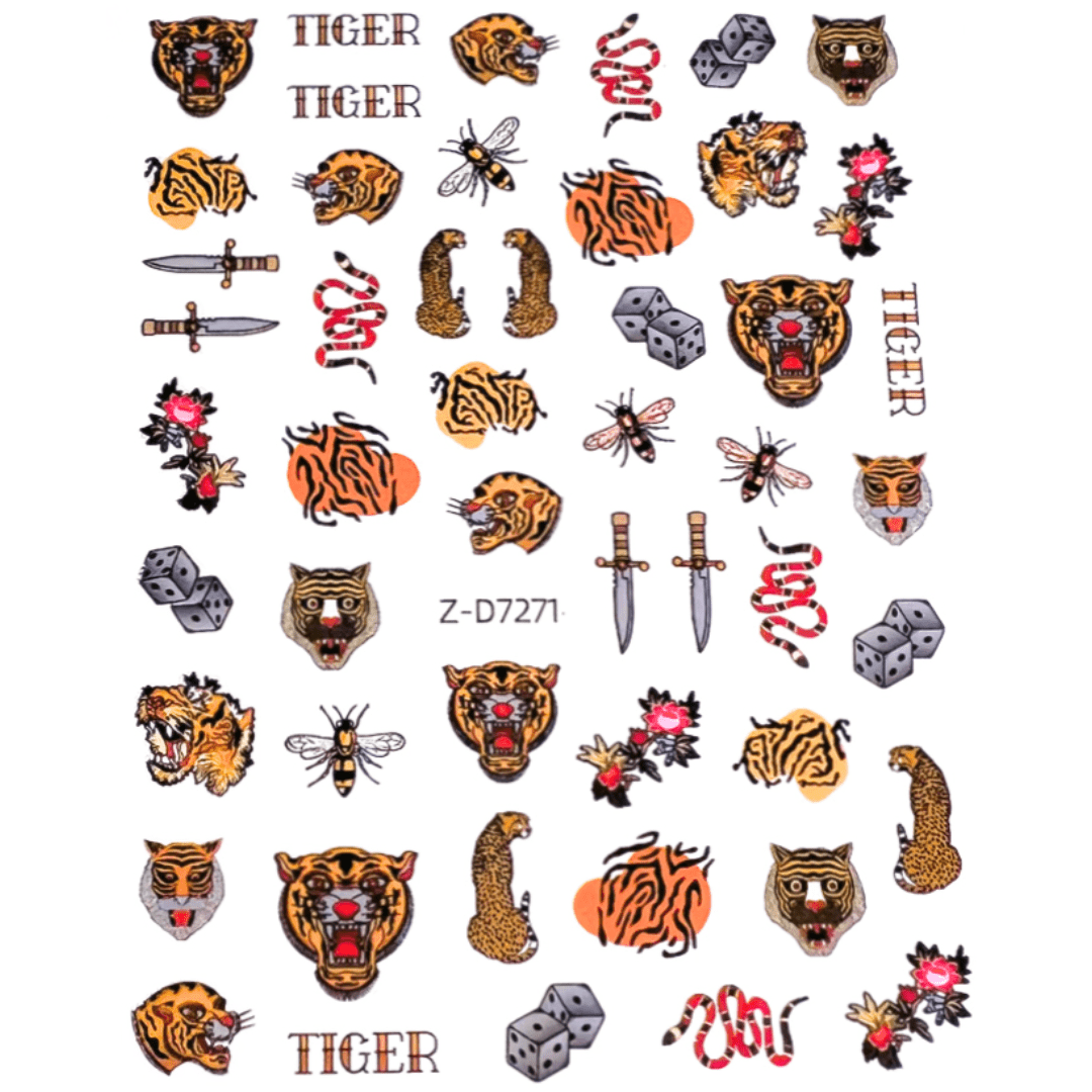 JNBS Nail Sticker Halloween Wild Cats