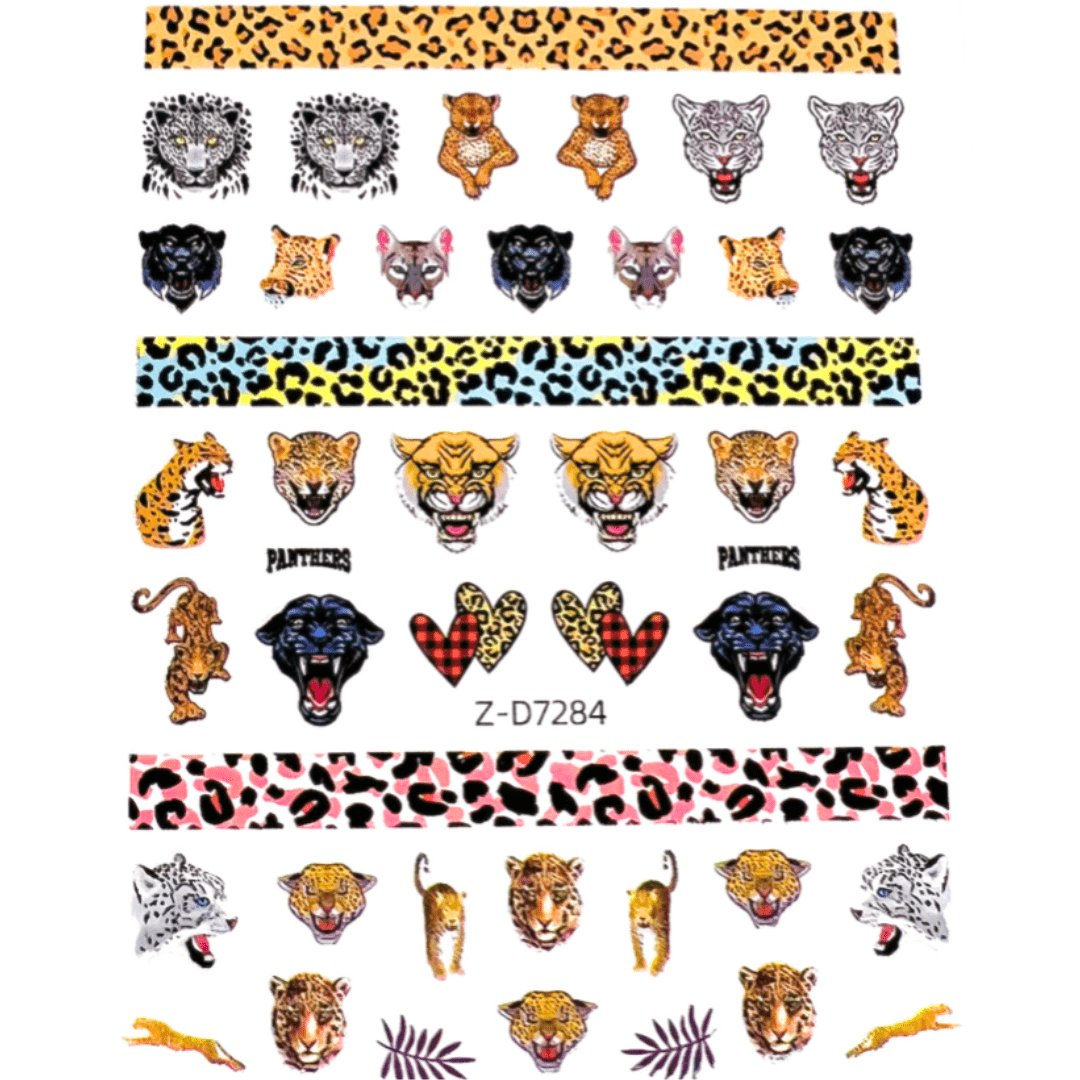 JNBS Nail Sticker Halloween Wild Cats