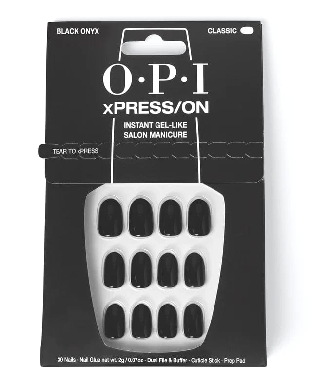 OPI xPRESS/ON Press On Nails Black Onyx (Short)