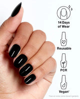 OPI xPRESS/ON Press On Nails Black Onyx (Short)