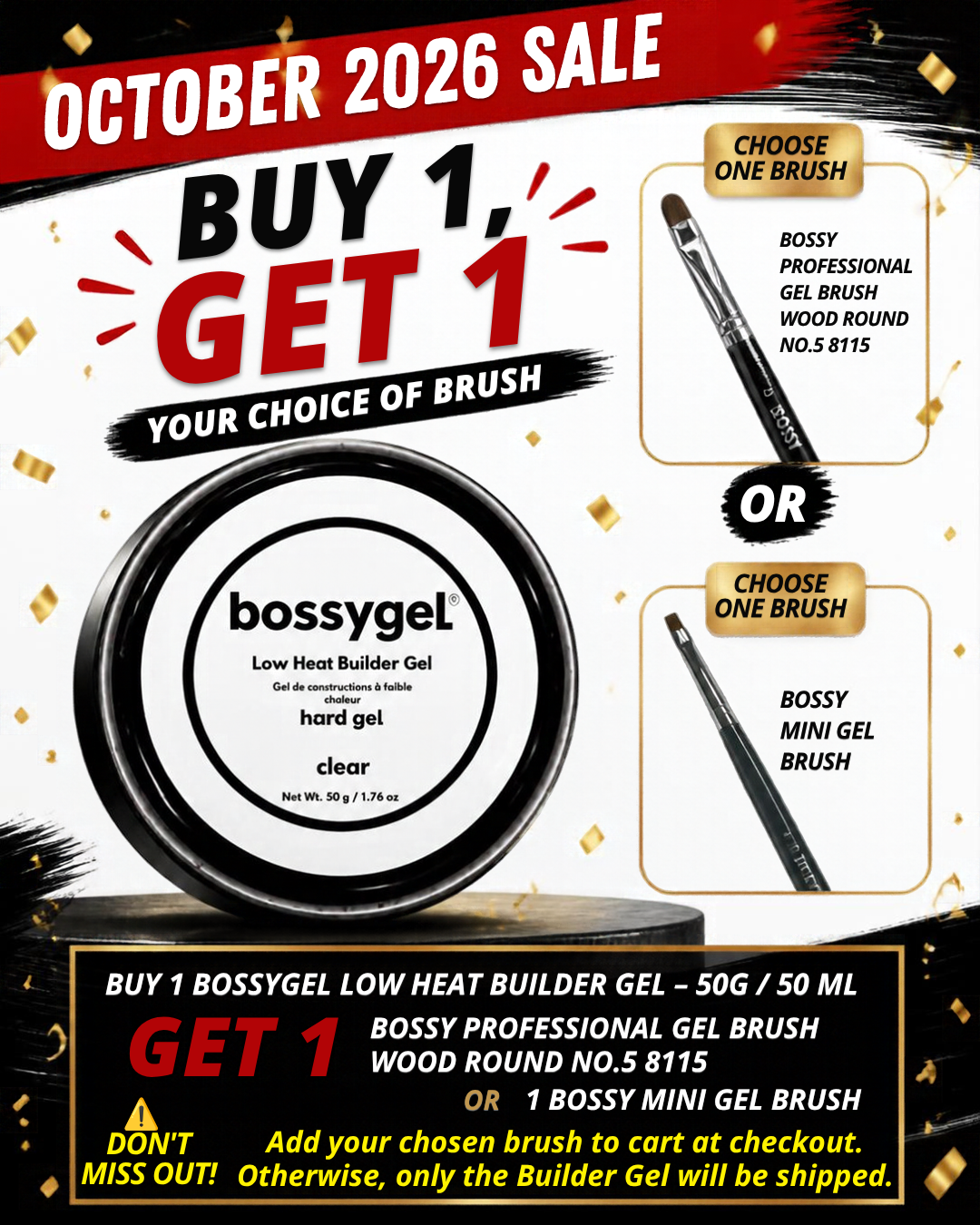 BOSSY Gel Sensitive Builder – Low Heat (Clear)