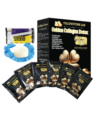 GOLDEN COLLAGEN DETOX Pedicure Kit 9 in 1 | Luxury Spa Foot Treatment