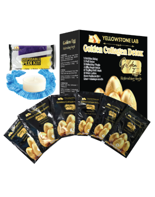 GOLDEN COLLAGEN DETOX Pedicure Kit 9 in 1 | Luxury Spa Foot Treatment