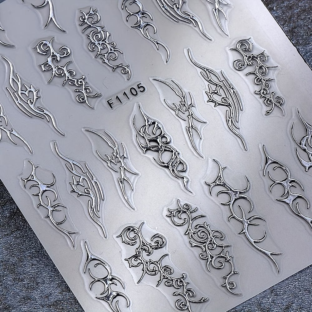 Nail Stickery 3D Flame Line Nail Art Stickers - F1105