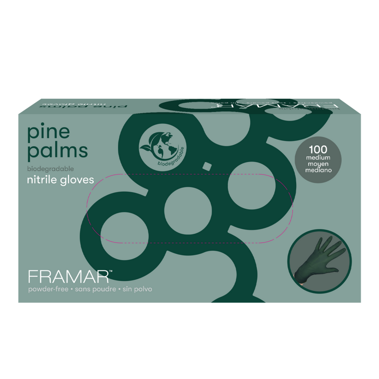 Pine Palms Biodegradable Nitrile Gloves (3 Sizes)