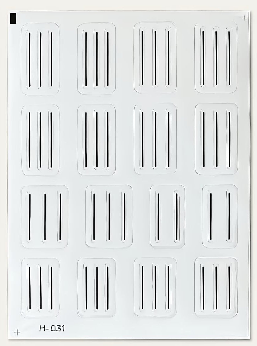 JNBS Hollow Grid Gradient Nail Art Stencil Sticker - Nail Art H-031