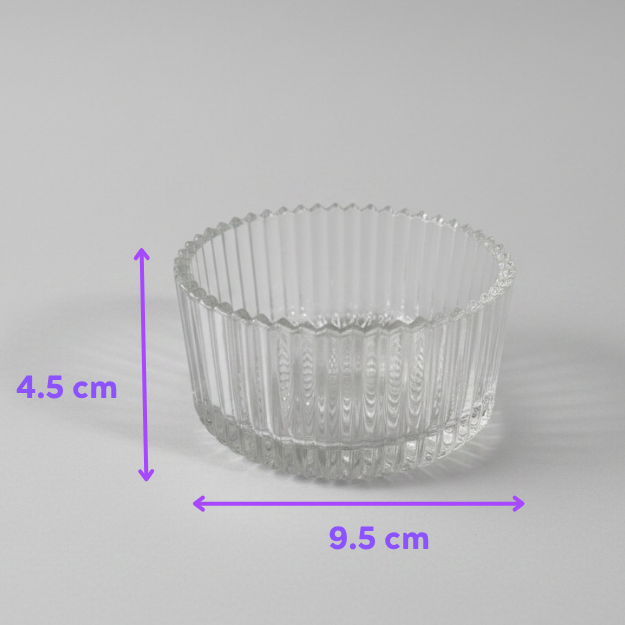 JNBS Fancy Embossed Glass Powder Jar with Lid 9011