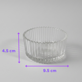 JNBS Fancy Embossed Glass Powder Jar with Lid 9011