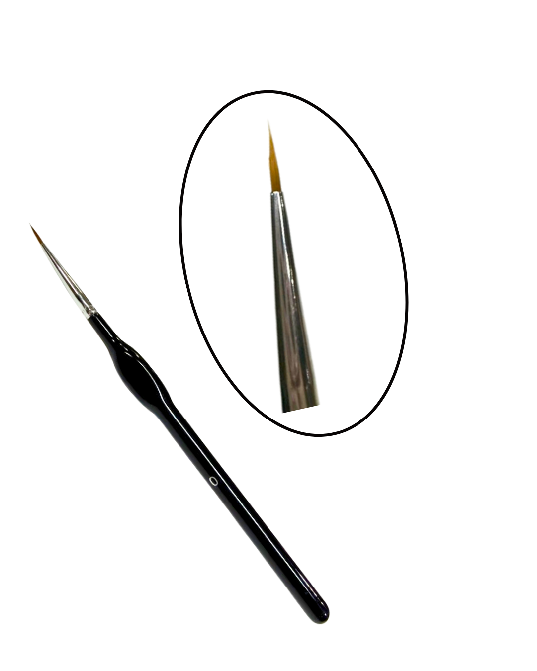 JNBS Size 0 Ergonomic Fine Detail Nail Art Brush Liner