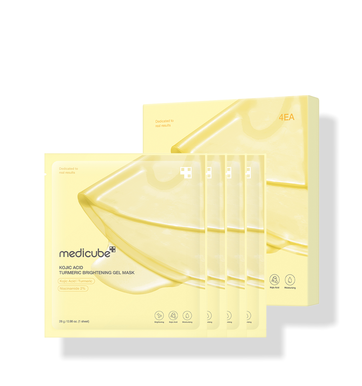 MEDICUBE Kojic Acid Turmeric Brightening Gel Mask (28g*4Ea)