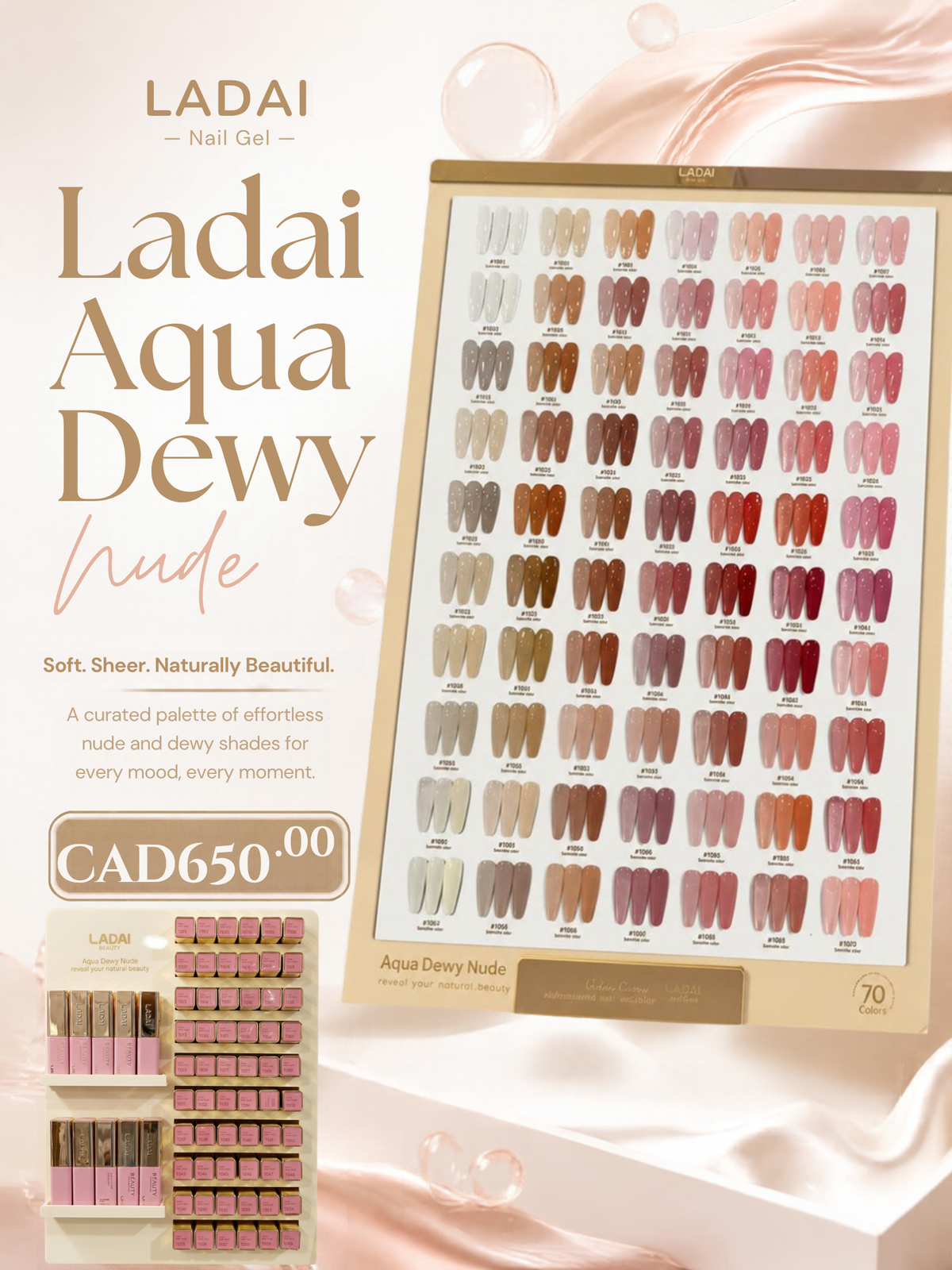 LADAI Aqua Dewy Nude Gel Polish Collection (70 Shades)