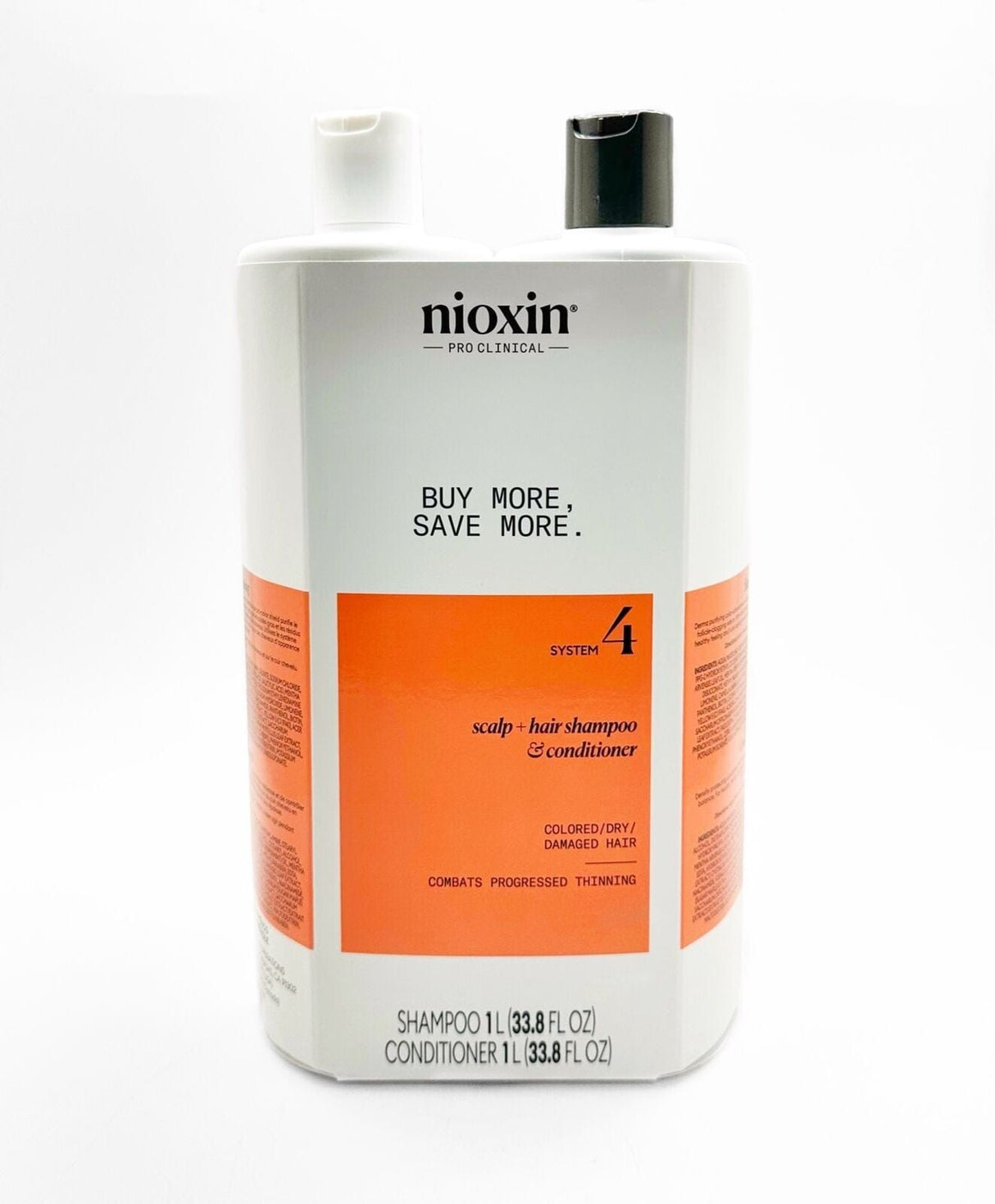 Nioxin System 4 Scalp Shampoo & Conditioner Hair Colored/Dry/Damaged Set 33.8 oz