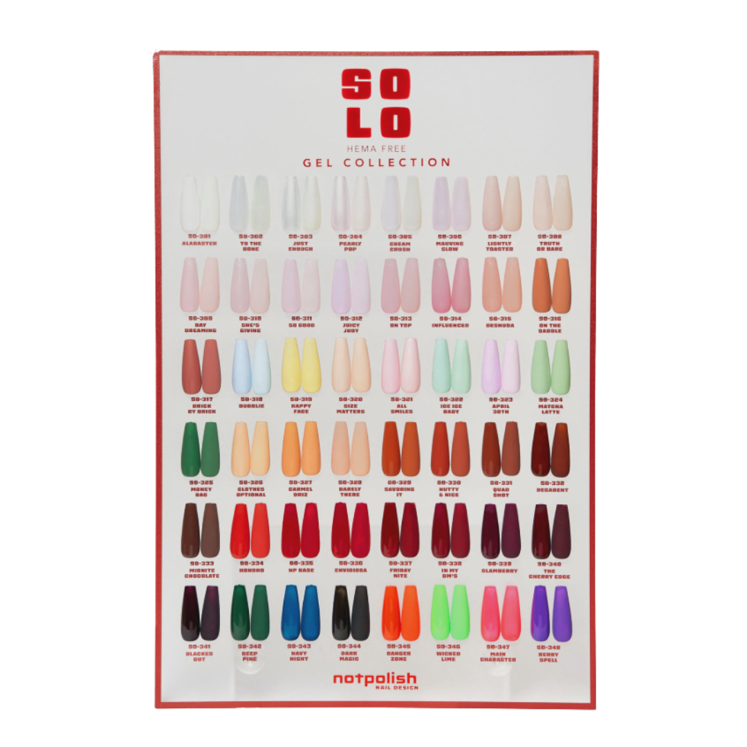 NotPolish SOLO Gel Polish Set – 48 Colors (20ml, HEMA-Free & TPO-Free)