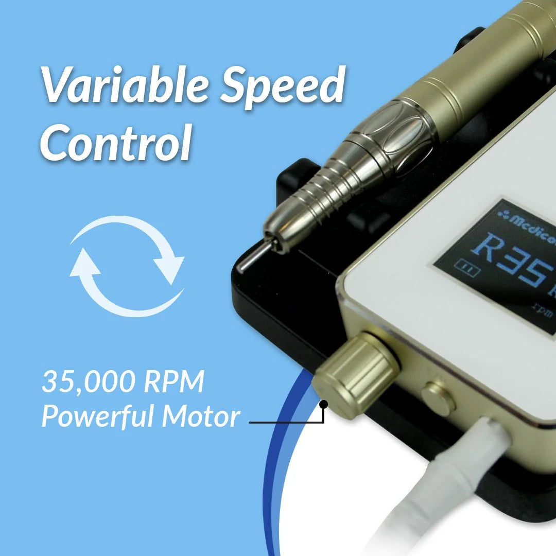Medicool Pro Power Elite Electric Nail Drill 35,000 RPM Portable E-File