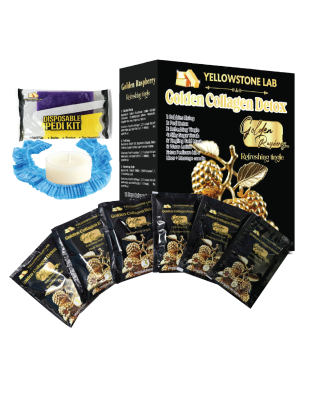 GOLDEN COLLAGEN DETOX Pedicure Kit 9 in 1 | Luxury Spa Foot Treatment