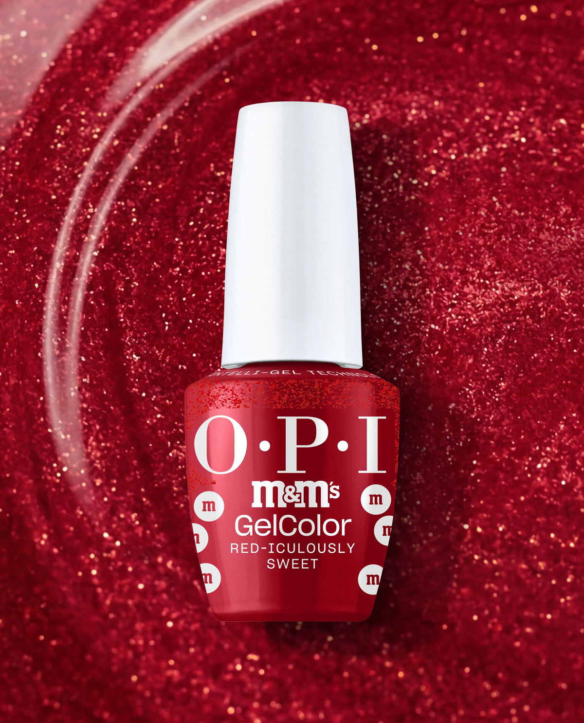 OPI x M&M'S Gel Nail Polish - Red-iculously Sweet (HPT12)