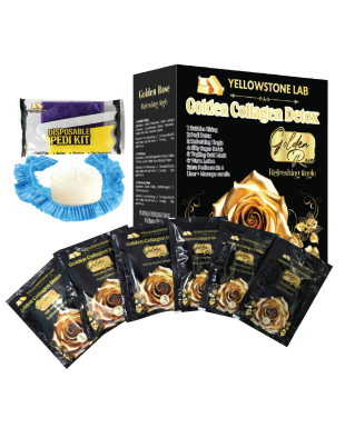 GOLDEN COLLAGEN DETOX Pedicure Kit 9 in 1 | Luxury Spa Foot Treatment