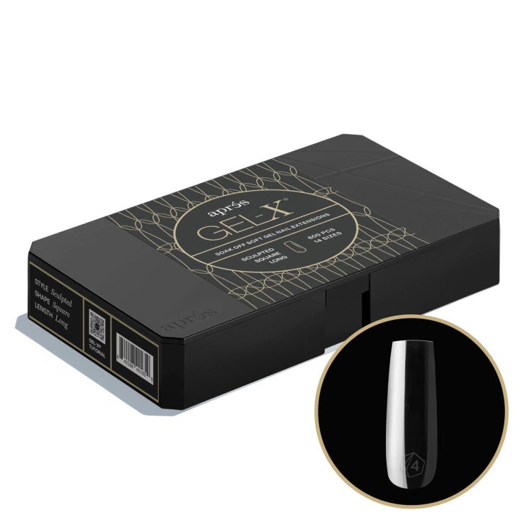 Apres Gel X™ Box of 600pcs / 420pcs 2.0 Sculpted Square Tips