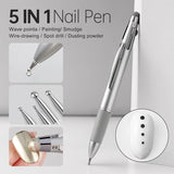 JNBS Nail Art Dotting Pen 4 + 1 IN 1