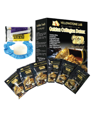 GOLDEN COLLAGEN DETOX Pedicure Kit 9 in 1 | Luxury Spa Foot Treatment