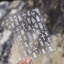Tomoni Gothic Cross, Letter & Starlight Totem Nail Art Stickers
