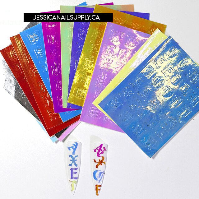 JNBS Holographic Reflection Nail Stickers Set