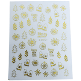 JNBS Nail Sticker Gold Christmas