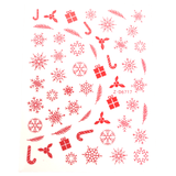 JNBS Nail Sticker Red Christmas