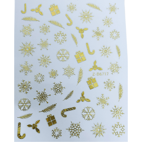 JNBS Nail Sticker Gold Christmas