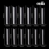 Oulà Nail Enhancement Tips SQUARE 4XL NO C CURVE (Box of 360 tips)