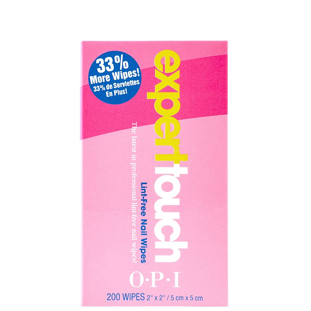 OPI Expert Touch Lint Free Nail Wipes 200 Wipes