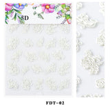 JNBS 5D Flowers Nail Sticker