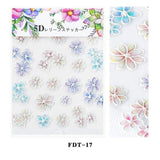 JNBS 5D Flowers Nail Sticker