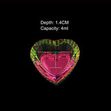 JNBS Mini Rainbow HEART Glass Dappen Dish Lid Bowl (4 x 4 cm 4ML)