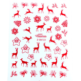 JNBS Nail Sticker Red Christmas