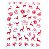 JNBS Nail Sticker Red Christmas