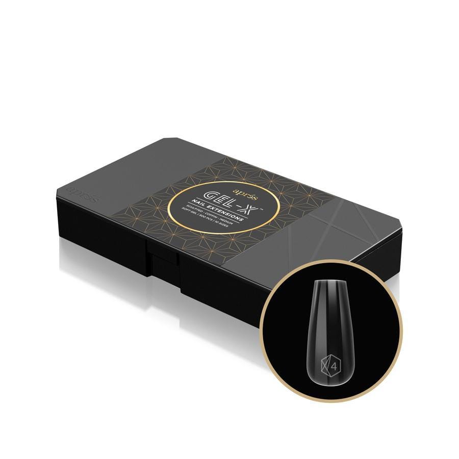 Apres Gel-X - Sculpted Coffin Medium Tip Box (Box of 500pcs) - Jessica Nail & Beauty Supply - Canada Nail Beauty Supply - Gel-X Tip Box