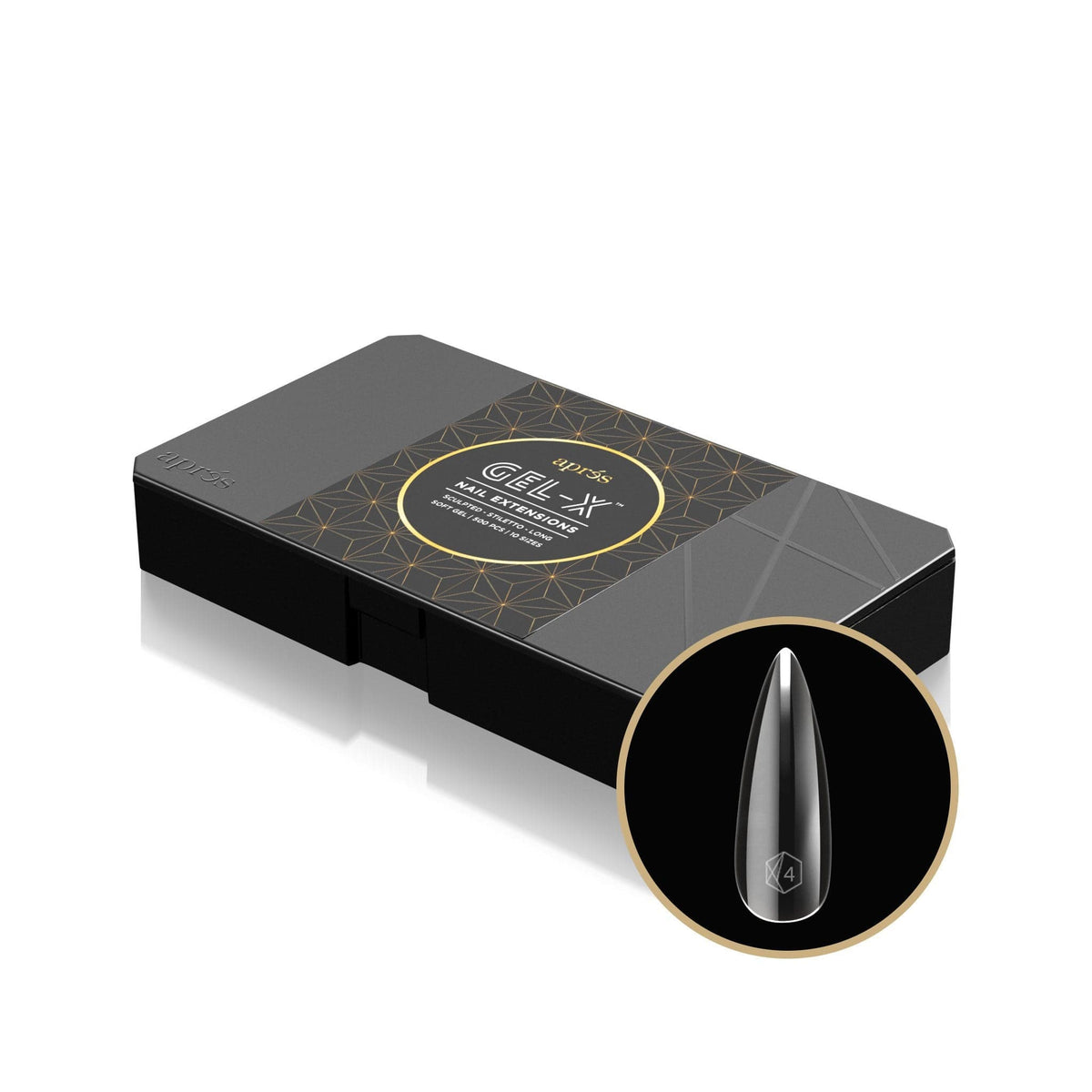 Apres Gel X™ Box of 500pcs Sculpted Stiletto Medium / Long Tips