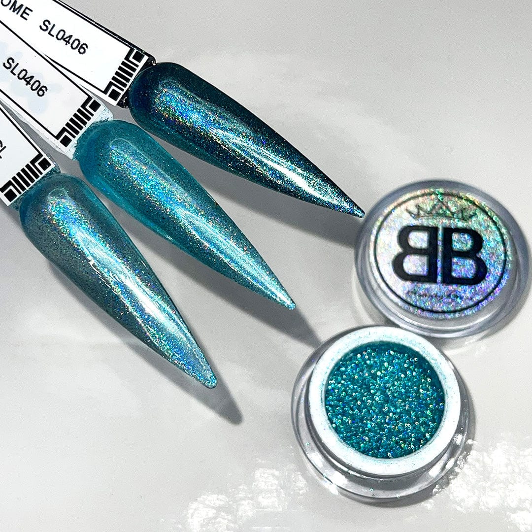 Beauty Boss Nail Chrome SL0406 Blue Holographic