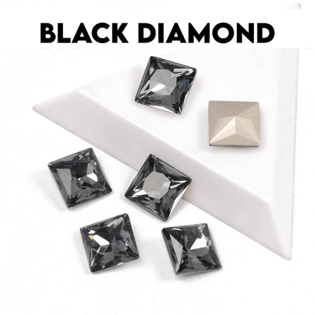 JNBS Square Shape Pointback Rhinestone 12MM (Bag of 10pcs)