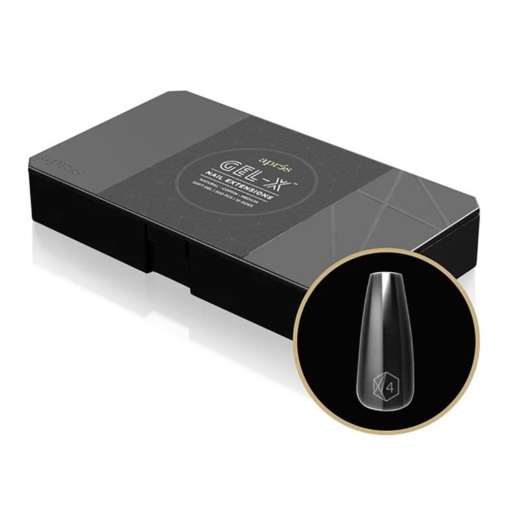 Apres Gel-X - Natural Coffin Medium Tips (Box of 500pcs) - Jessica Nail & Beauty Supply - Canada Nail Beauty Supply - Gel-X Tip Box