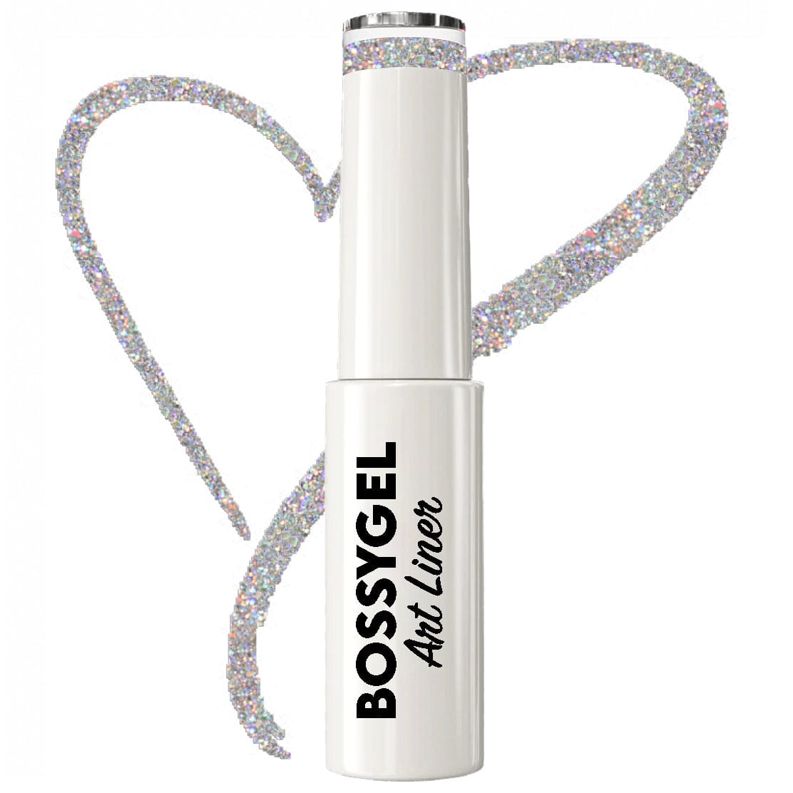 BOSSY Gel Art Liner 017 Holo Chunky Mixed Silver Glitter
