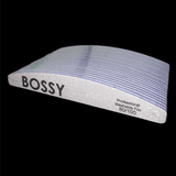 BOSSY Washable File MOON SHAPE ZEBRA (80/100)