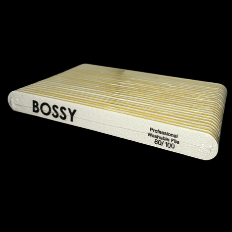 BOSSY Washable File Regular Oval WHITE (80/100)