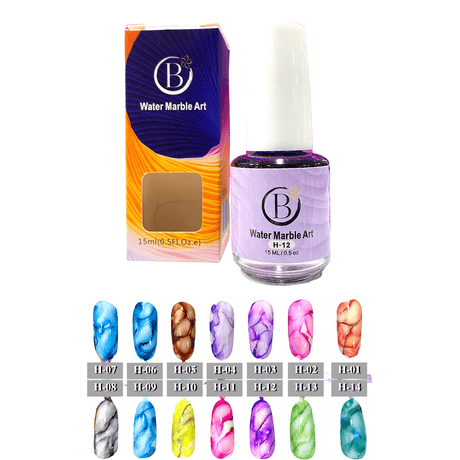 Bossy Water Marble Art (15ml) H-12 - Jessica Nail & Beauty Supply - Canada Nail Beauty Supply - MARBLE INK